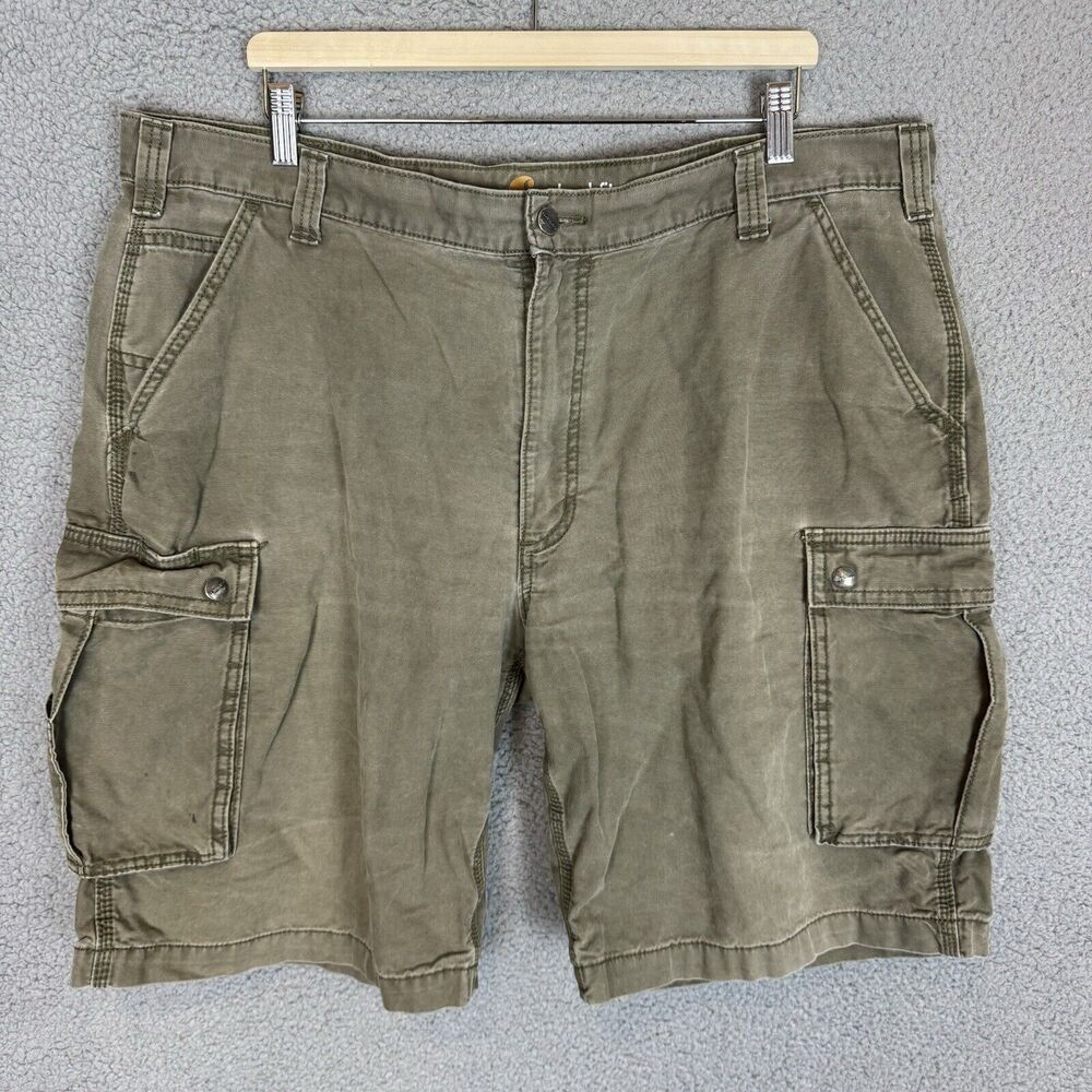 Carhartt Shorts Mens 42 Green Relaxed Fit Cargo Workwear
